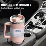 40.1oz Stanely Tumbler with Handle Full set, Lid & Straw -Double-Wall Insulated Stainless Steel Keeps Drinks Hot or Cold for 24 Hours - Perfect for Iced Tea, Coffee, Camping, Travel & Fitness - Fitness Hydration | Modern Tumbler | Durable Tumbler