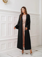 Premium Fabric Abaya With pockets on both sides Long Sleeve Open Front Casual Modest Muslim Dress For Women
