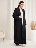 Premium Open Abaya | Soft Fabric, Side Pockets, Long Sleeve Modest Dress