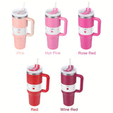 40.1oz Stanely Tumbler with Handle Full set, Lid & Straw -Double-Wall Insulated Stainless Steel Keeps Drinks Hot or Cold for 24 Hours - Perfect for Iced Tea, Coffee, Camping, Travel & Fitness - Fitness Hydration | Modern Tumbler | Durable Tumbler