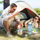 40.1oz Stanely Tumbler with Handle Full set, Lid & Straw -Double-Wall Insulated Stainless Steel Keeps Drinks Hot or Cold for 24 Hours - Perfect for Iced Tea, Coffee, Camping, Travel & Fitness - Fitness Hydration | Modern Tumbler | Durable Tumbler