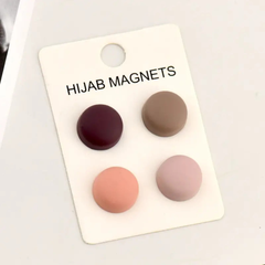 2Pcs/Set Silk Scarf Strong Magnet Fixed Buckle Fashion Clothing Accessories Muslim Ladies Gift