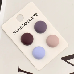 2Pcs/Set Silk Scarf Strong Magnet Fixed Buckle Fashion Clothing Accessories Muslim Ladies Gift