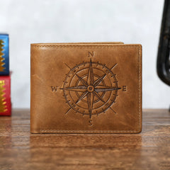 Custom Photo Engraved Leather Wallet - Personalized Gift