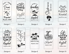 Personalized Skinny 20oz Tumbler, your name and date, or any text you want,Bridesmaid Tumbler with Straw, Bachelorette Party, Wedding Party water glass Gifts, Custom bridal cups