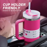 40.1oz Stanely Tumbler with Handle Full set, Lid & Straw -Double-Wall Insulated Stainless Steel Keeps Drinks Hot or Cold for 24 Hours - Perfect for Iced Tea, Coffee, Camping, Travel & Fitness - Fitness Hydration | Modern Tumbler | Durable Tumbler