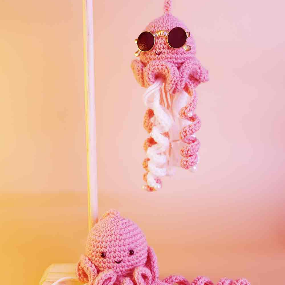 Octopus Crochet Car Hanging With Refreshing Fragrance