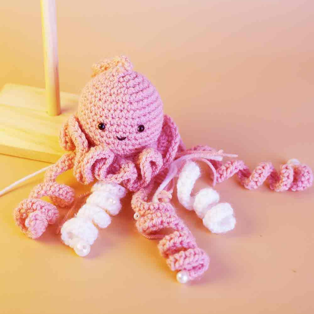 Octopus Crochet Car Hanging With Refreshing Fragrance