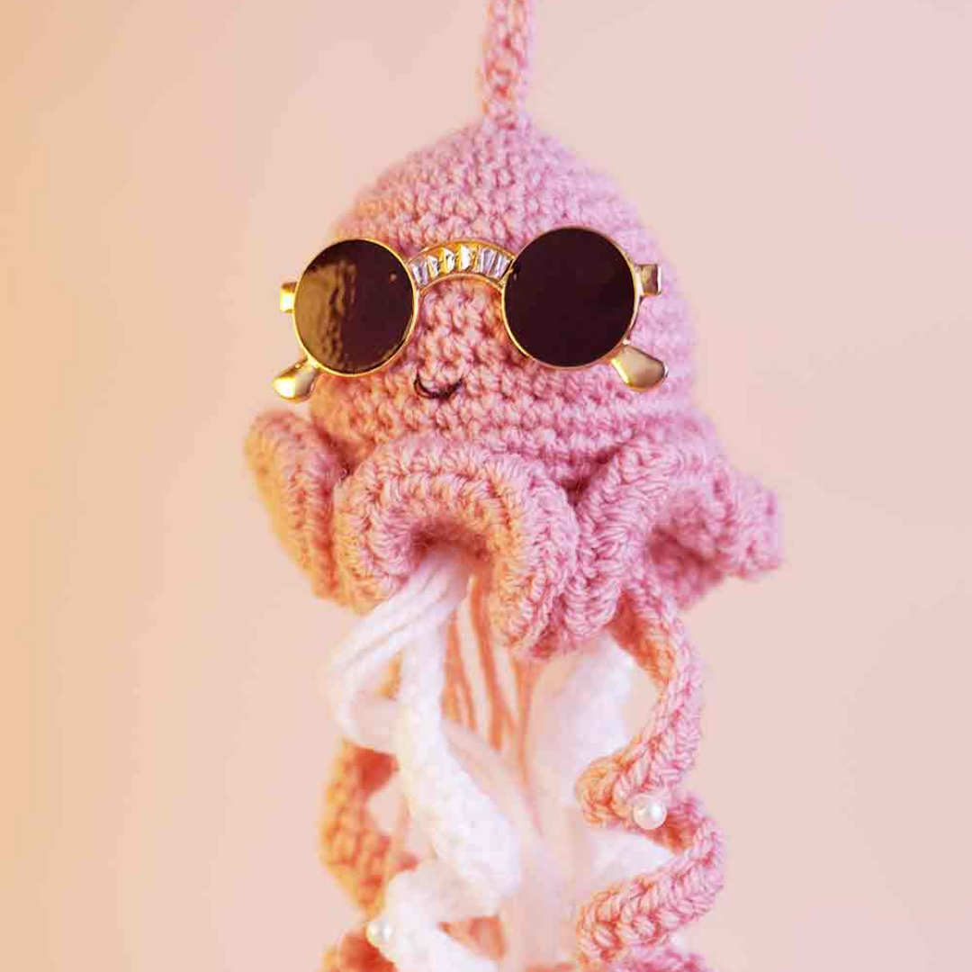 Octopus Crochet Car Hanging With Refreshing Fragrance