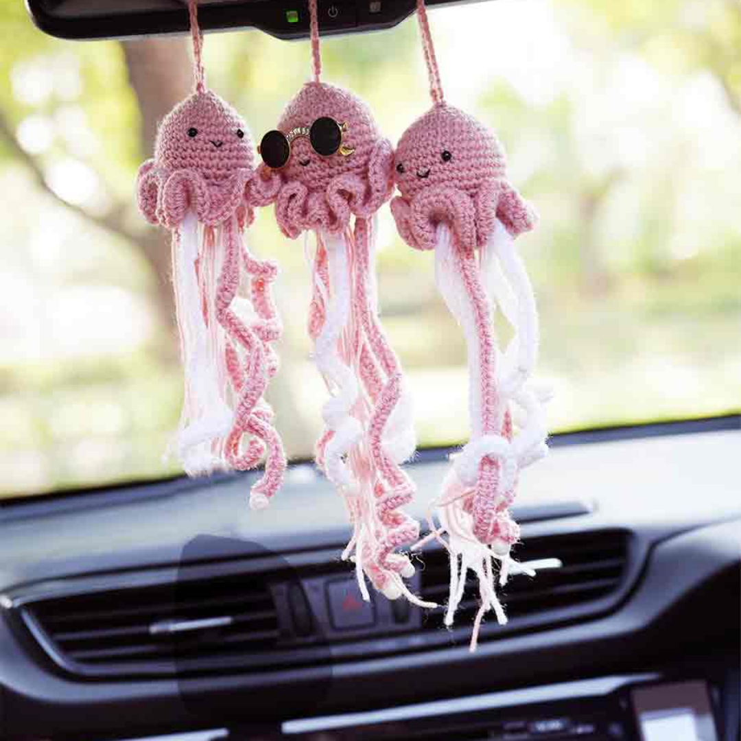 Octopus Crochet Car Hanging With Refreshing Fragrance