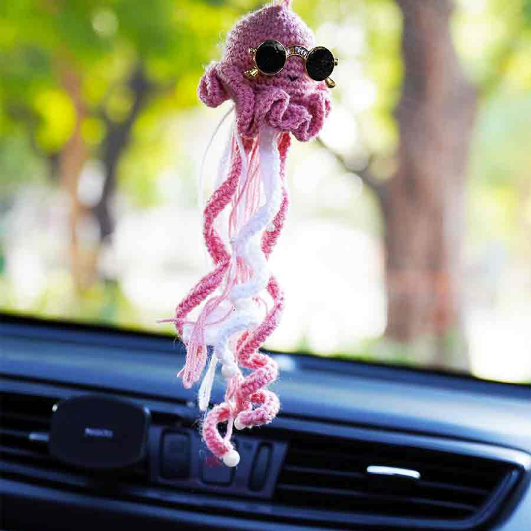 Octopus Crochet Car Hanging With Refreshing Fragrance