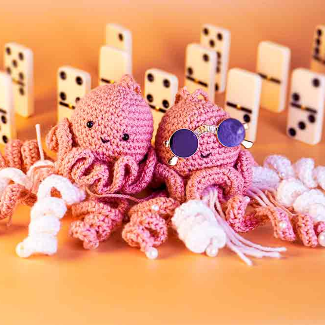 Octopus Crochet Car Hanging With Refreshing Fragrance