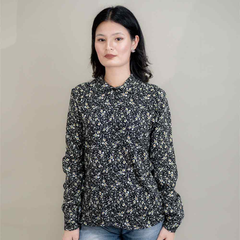 Women Floral Print Casual Long Sleeve Blouse, Long Sleeve Tops