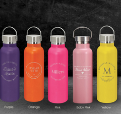 Customized Personalized laser engraved gift water bottle