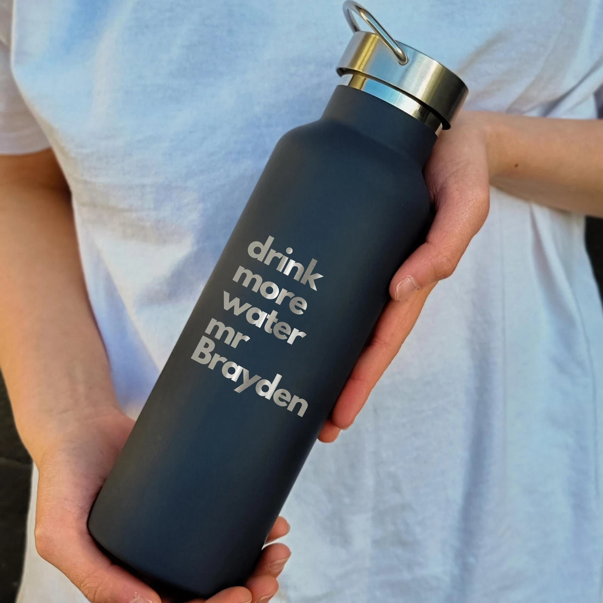 Customized Personalized laser engraved gift water bottle